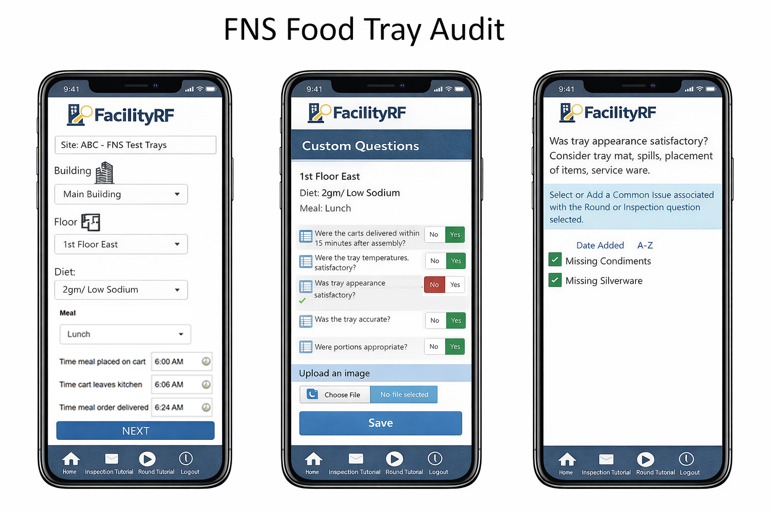 Food Service Tray Audit Module